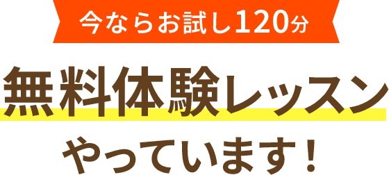 無料体験レッスンやっています